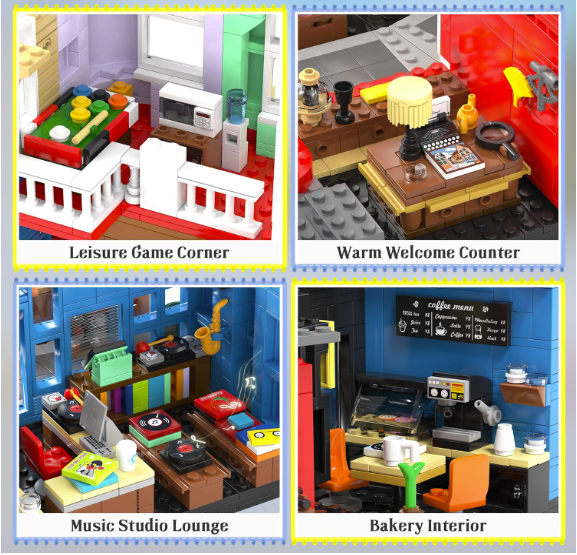 Colorful City Market Building Block Set