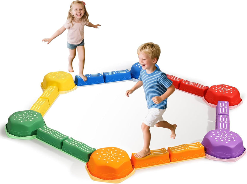 Non-Slip Balance Beam Stepping Stones for Kids 3 Years