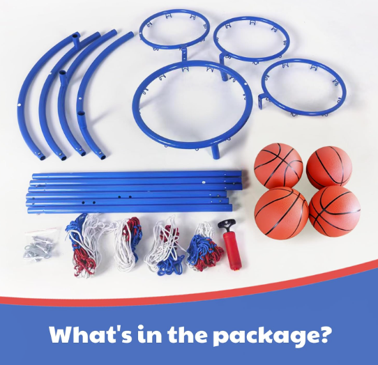 4 Hoop Basketball Set for Toddlers