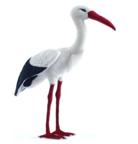 Handcrafted Extra Soft Plush Stork Bird Stuffed Animal