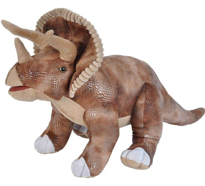 Wild Dinosaurs Triceratops Plush Stuffed Animal Toy