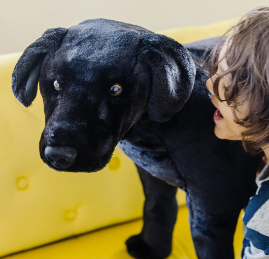 Giant Black Stuffed Animal Dog