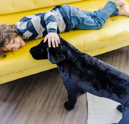 Giant Black Stuffed Animal Dog